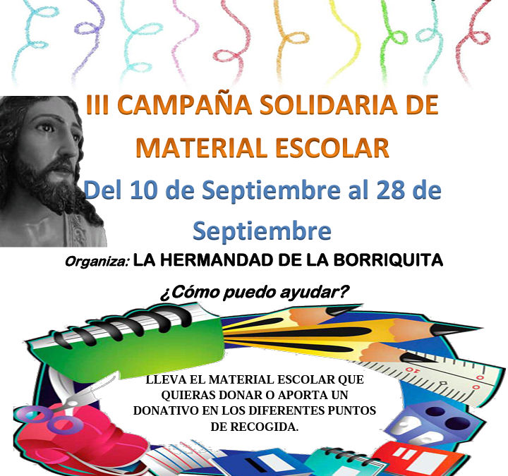 III Campaña solidaria material escolar