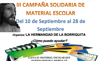 III Campaña solidaria material escolar